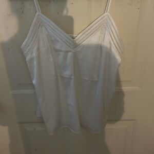 White satin camisole top